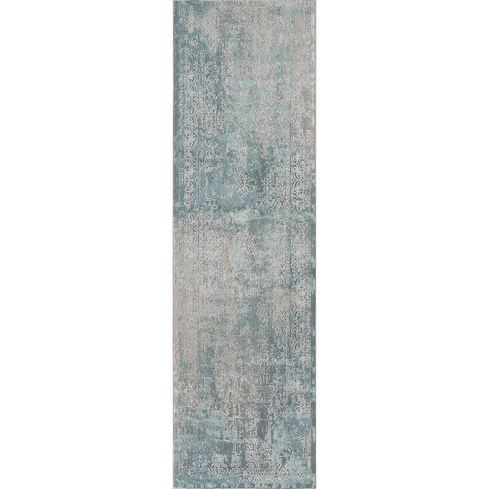Traditional Rectangle Area Rug, Light Blue, 3'10" X 5'7". Picture 6