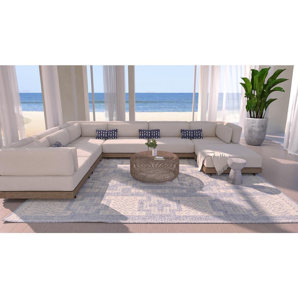 Transitional Rectangle Area Rug, Blue, 3'3" X 5'. Picture 15
