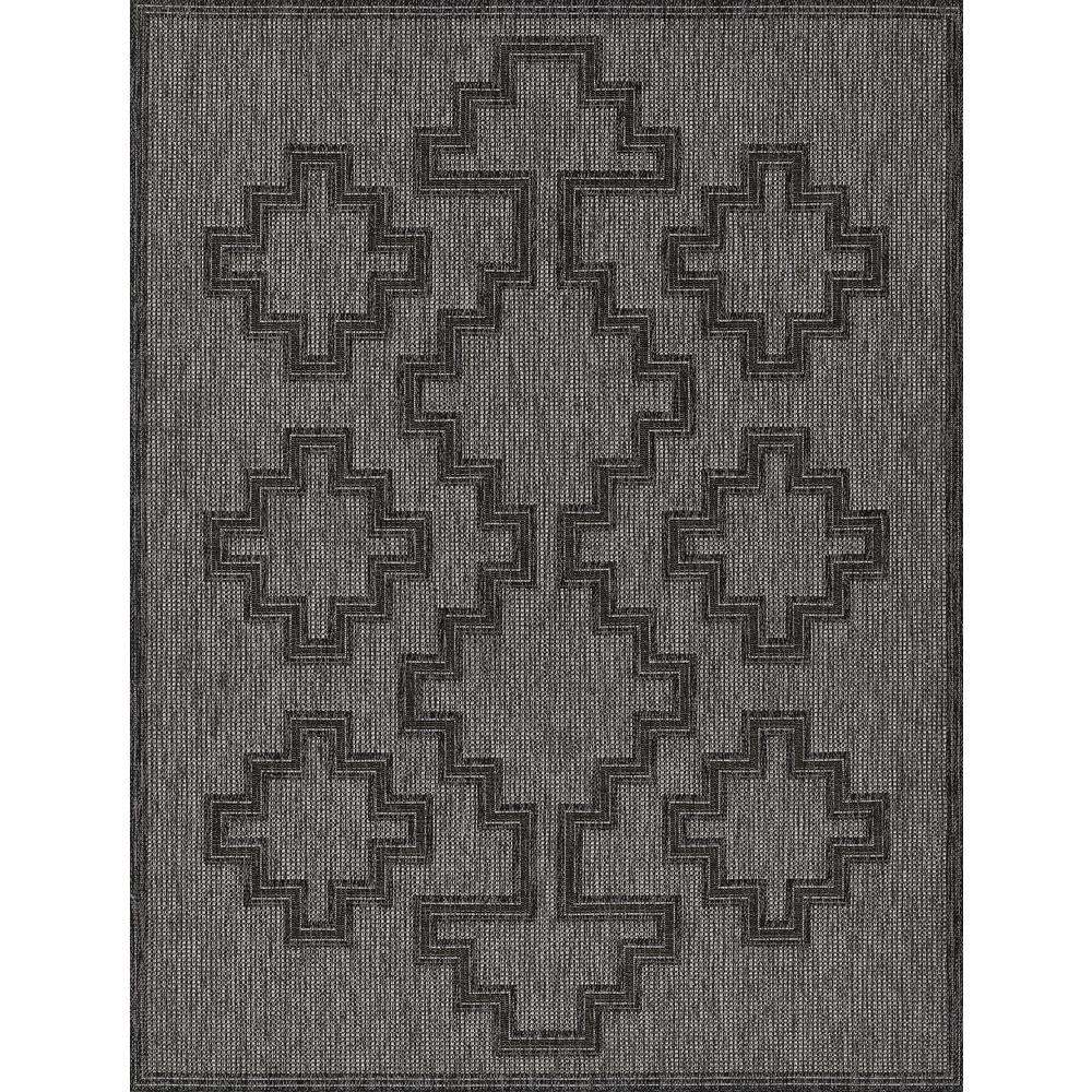 Transitional Rectangle Area Rug, Charcoal, 3'3" X 5'. Picture 1