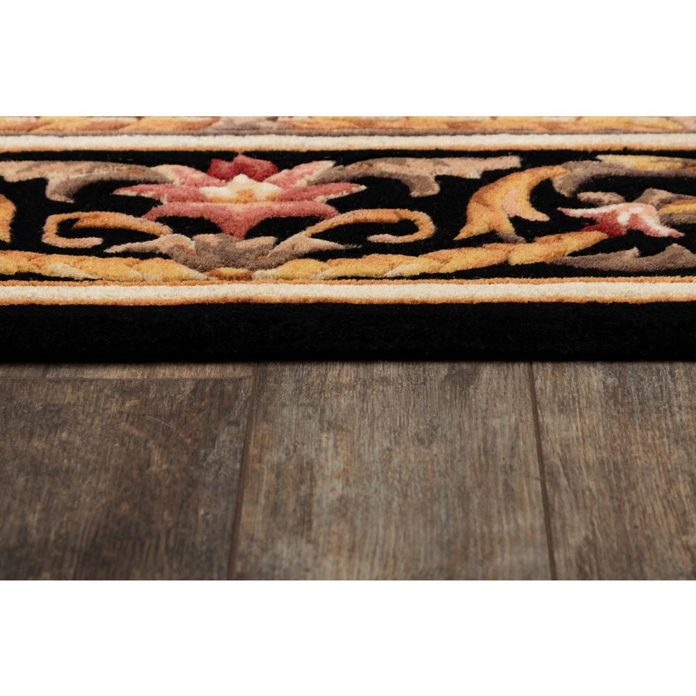 Transitional Rectangle Area Rug, Black, 3'6" X 5'6". Picture 3