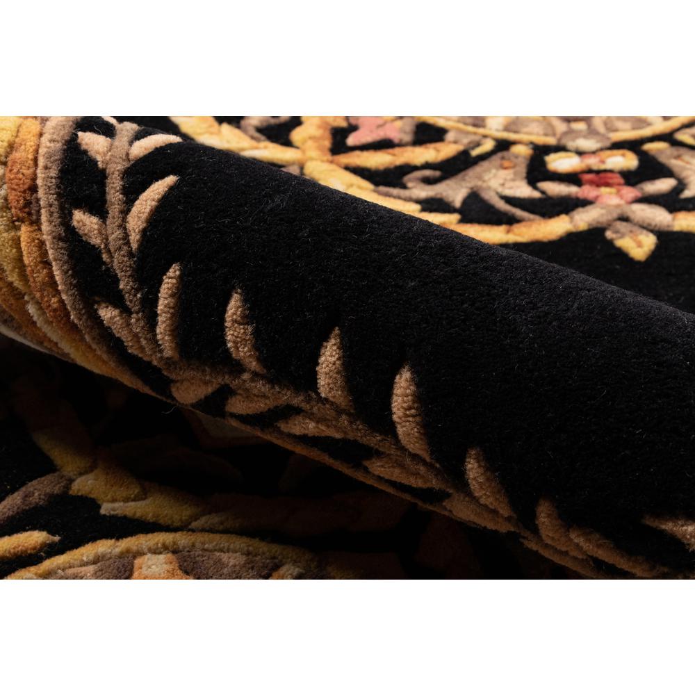 Transitional Rectangle Area Rug, Black, 3'6" X 5'6". Picture 4