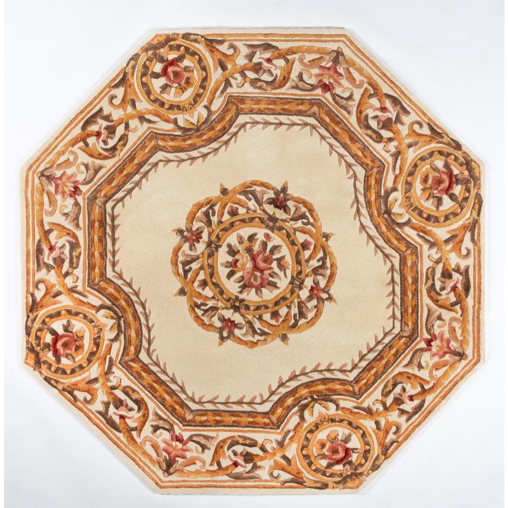 Transitional Rectangle Area Rug, Ivory, 3'6" X 5'6". Picture 5