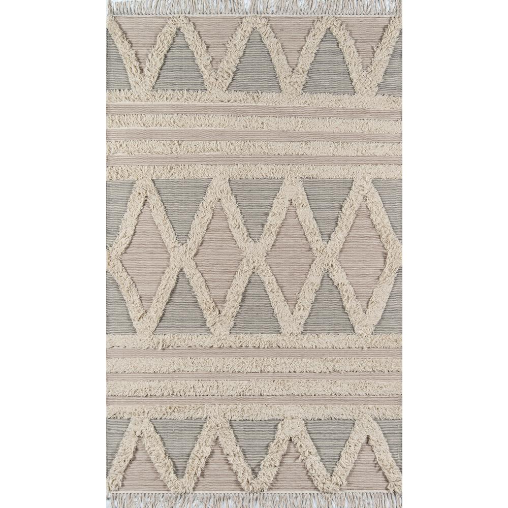 Contemporary Rectangle Area Rug, Beige, 3' X 5'. Picture 1