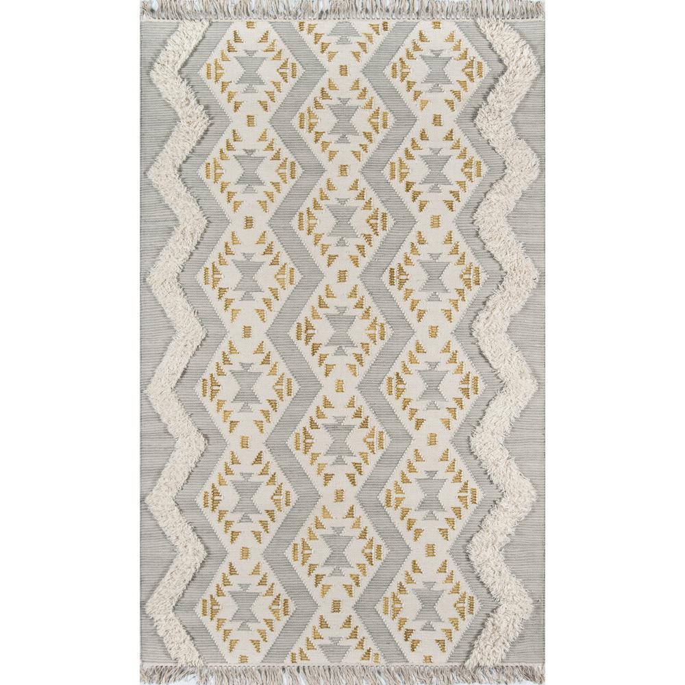 Contemporary Rectangle Area Rug, Grey, 3' X 5'. Picture 1