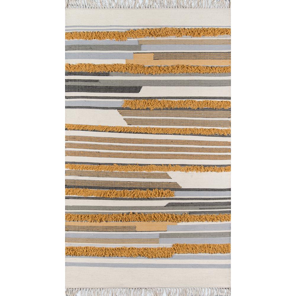 Contemporary Rectangle Area Rug, Mustard, 3' X 5'. Picture 1