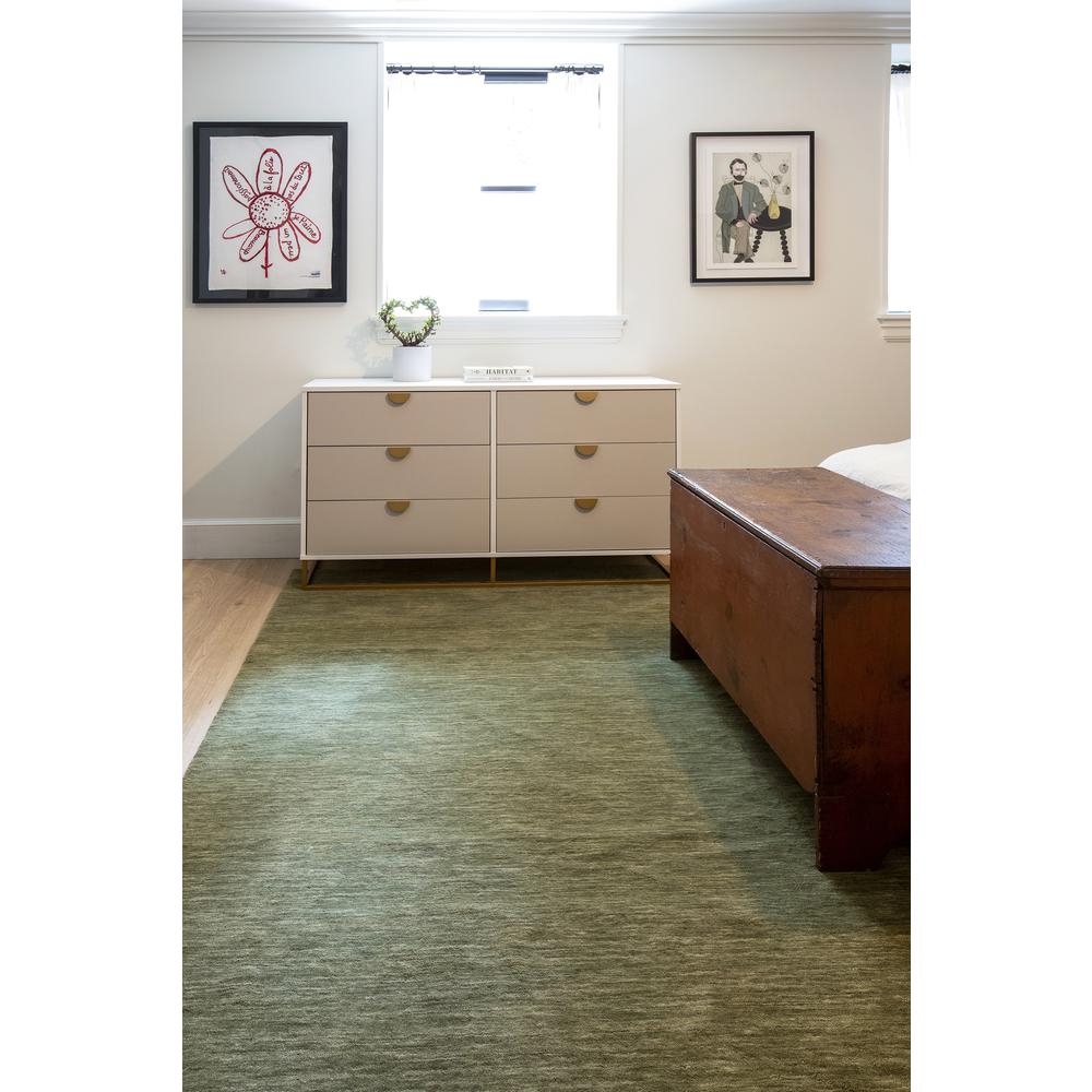 Contemporary Rectangle Area Rug, Green, 8' X 10'. Picture 10