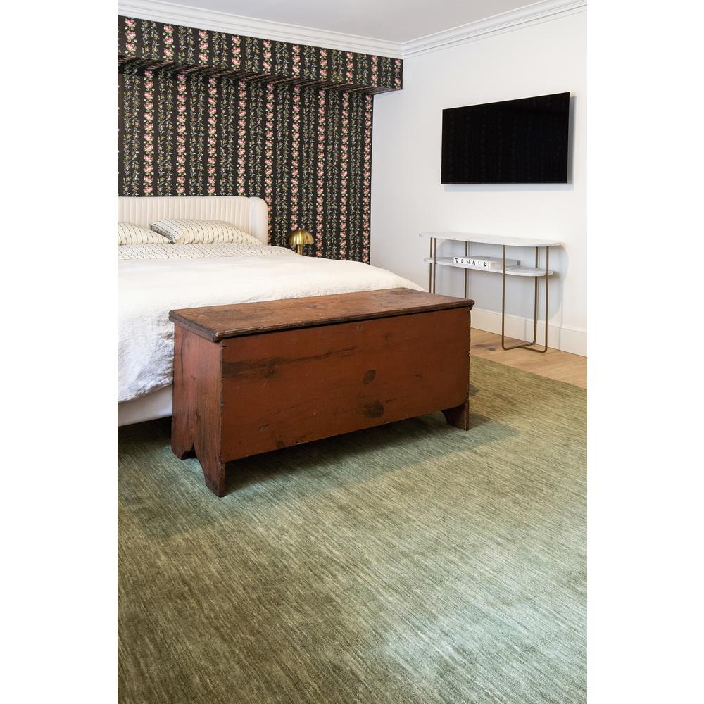 Contemporary Rectangle Area Rug, Green, 8' X 10'. Picture 11
