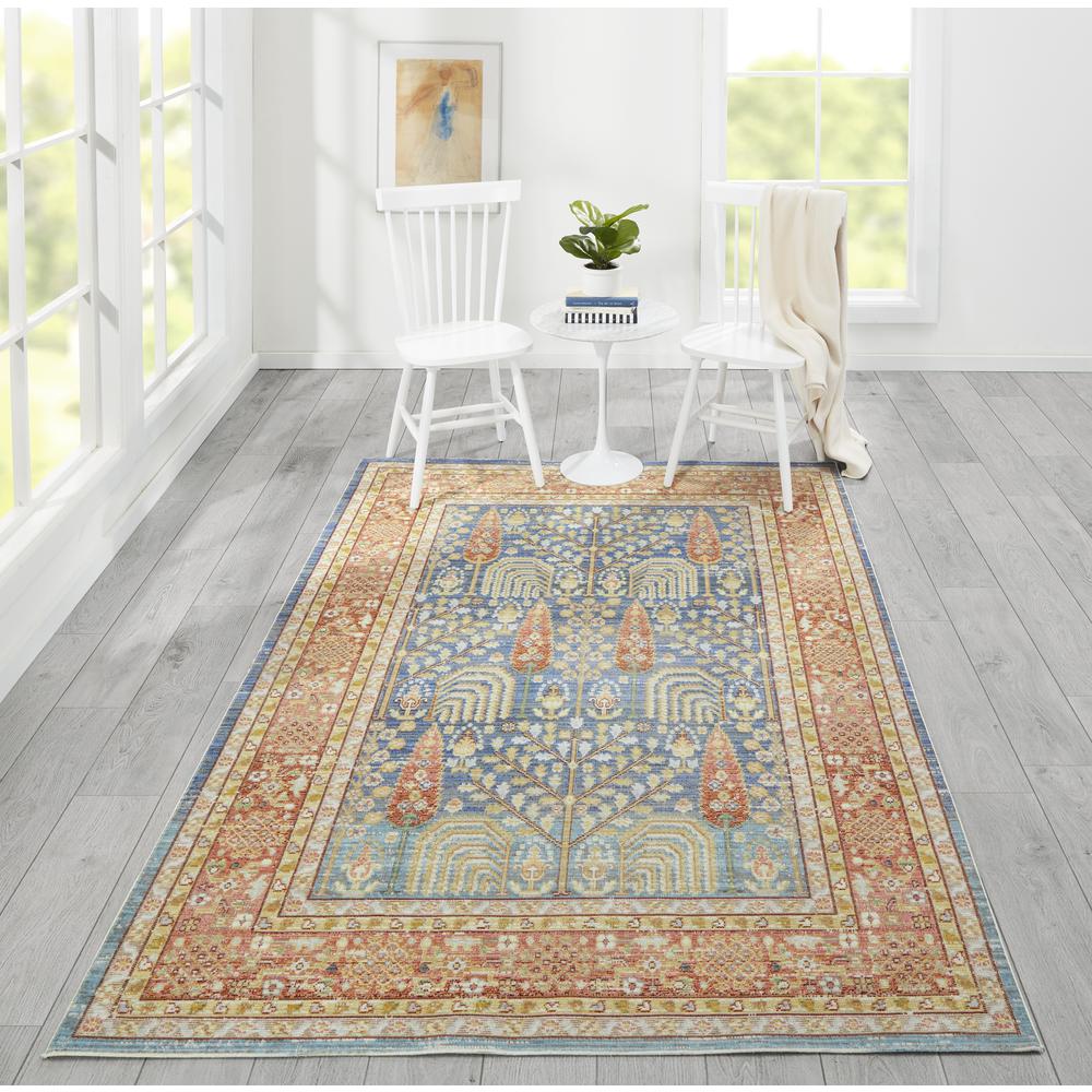 Traditional Rectangle Area Rug, Blue, 4' X 6'. Picture 1
