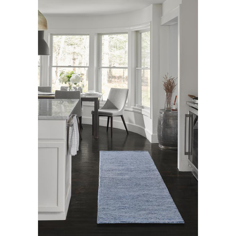 Contemporary Runner Area Rug, Denim, 2'3" X 8' Runner. Picture 9
