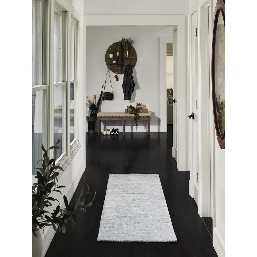 Contemporary Runner Area Rug, Light Grey, 2'3" X 8' Runner. Picture 8
