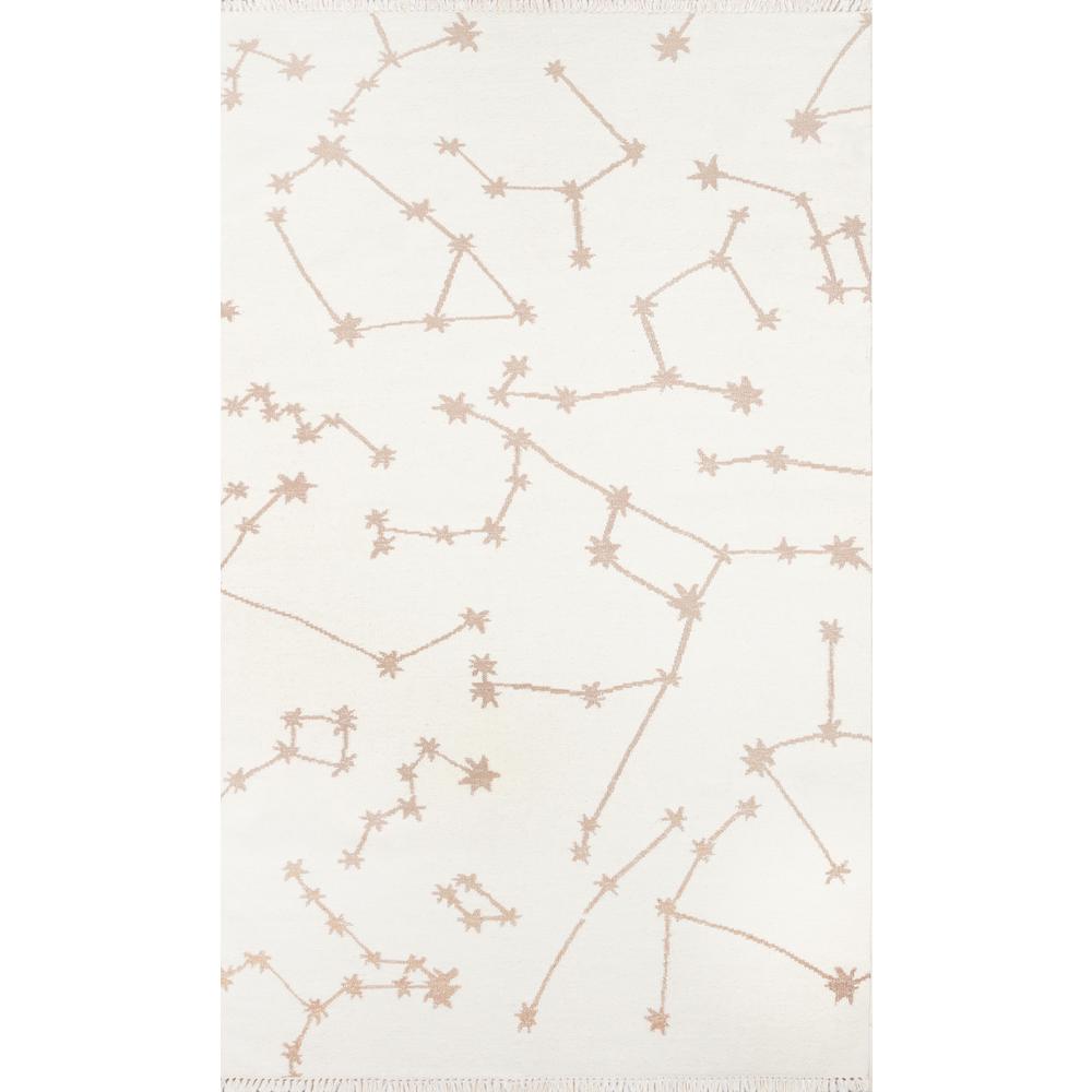 Contemporary Rectangle Area Rug, Ivory, 3'6" X 5'6". Picture 1