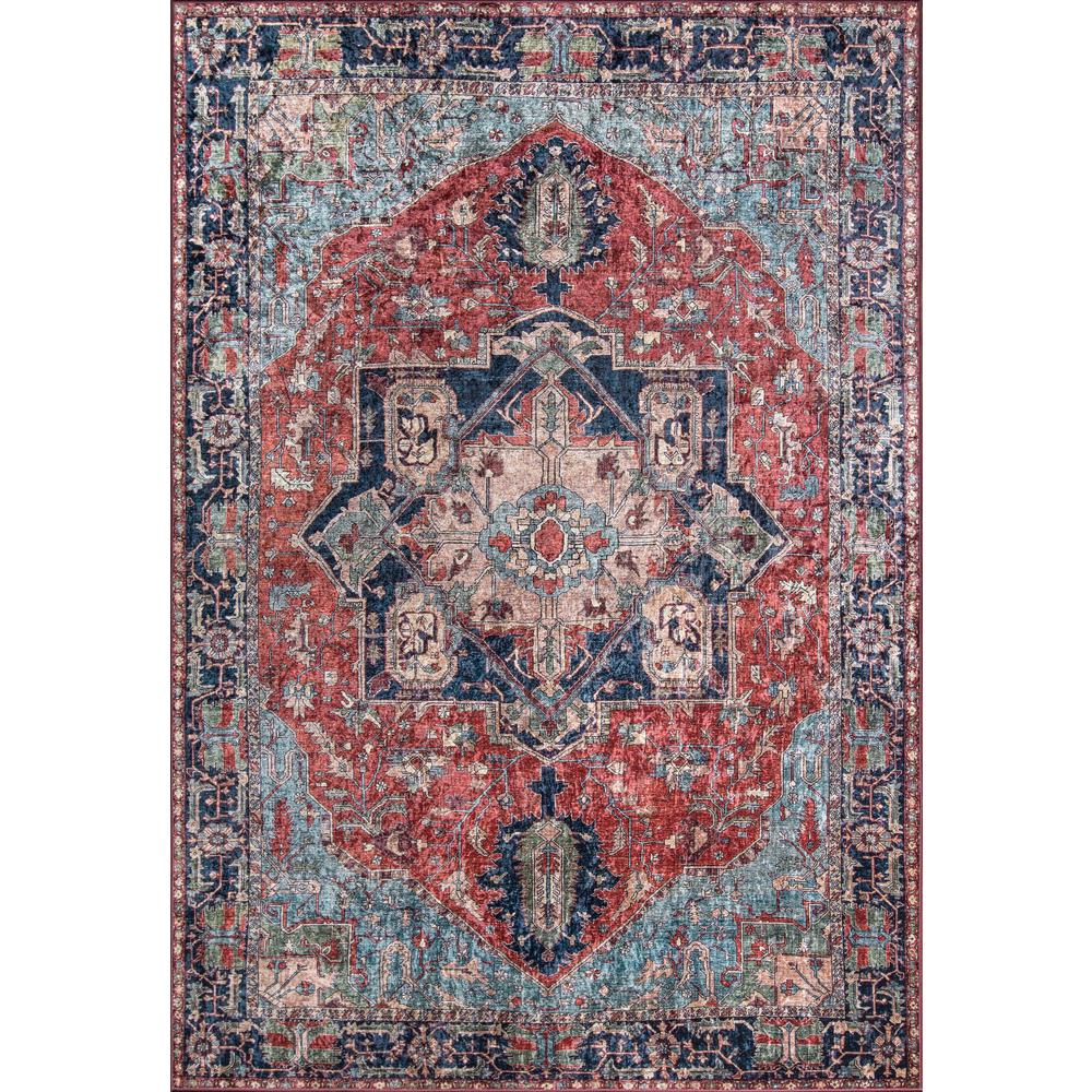 Traditional Rectangle Area Rug, Multi, 3'6" X 5'6". Picture 1
