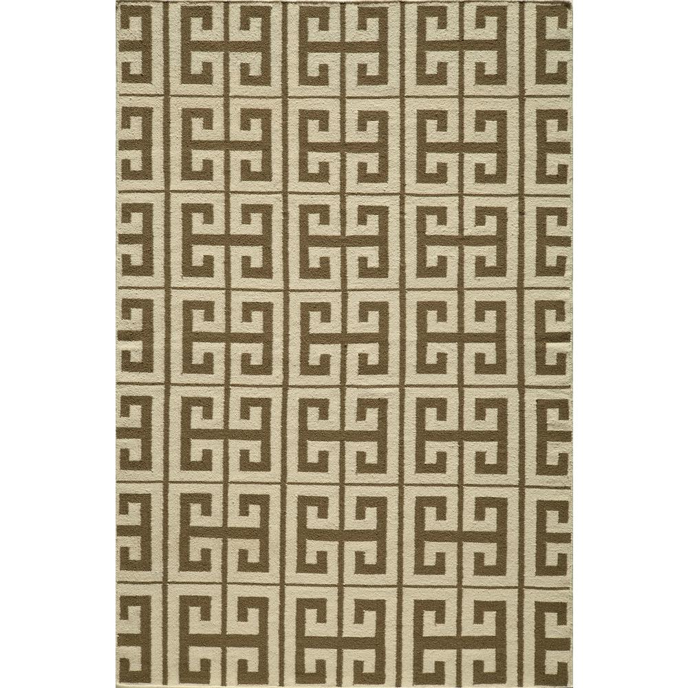 Contemporary Rectangle Area Rug, Taupe, 3'6" X 5'6". Picture 1