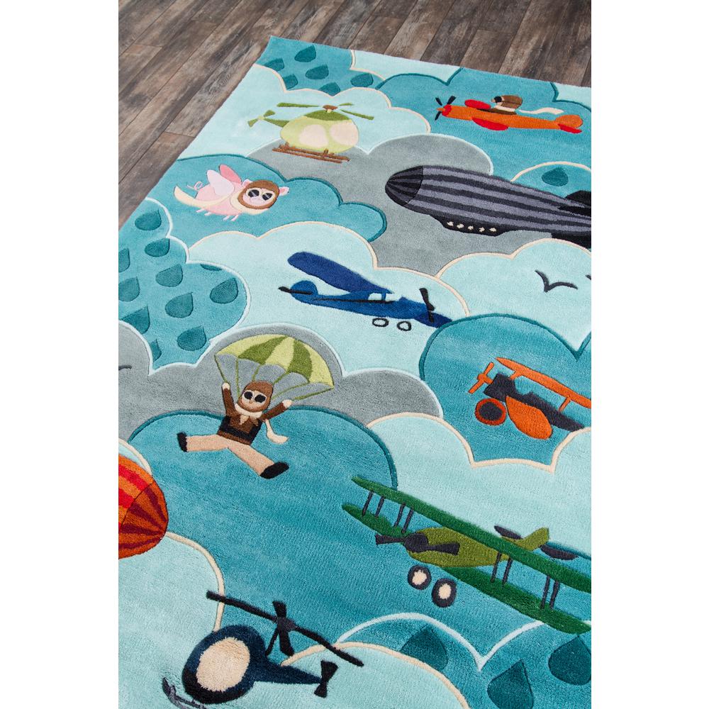 Contemporary Rectangle Area Rug, Sky, 4' X 6'. Picture 2