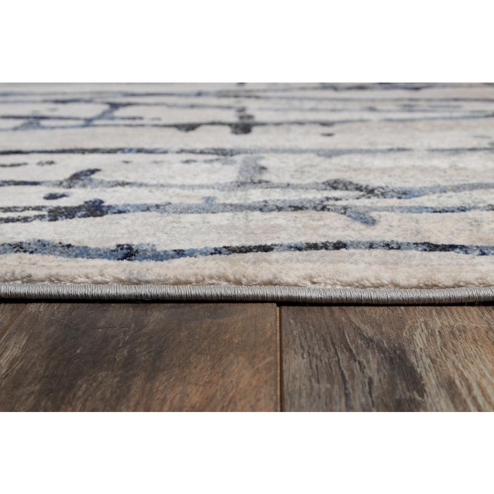 Contemporary Rectangle Area Rug, Grey, 3'11" X 5'7". Picture 3