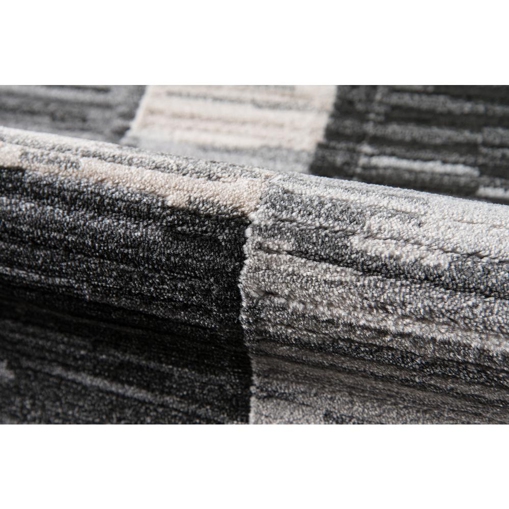 Contemporary Rectangle Area Rug, Charcoal, 3'11" X 5'7". Picture 4