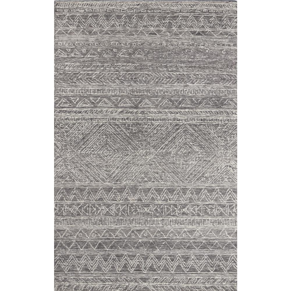Contemporary Rectangle Area Rug, Grey, 3'6" X 5'6". Picture 1