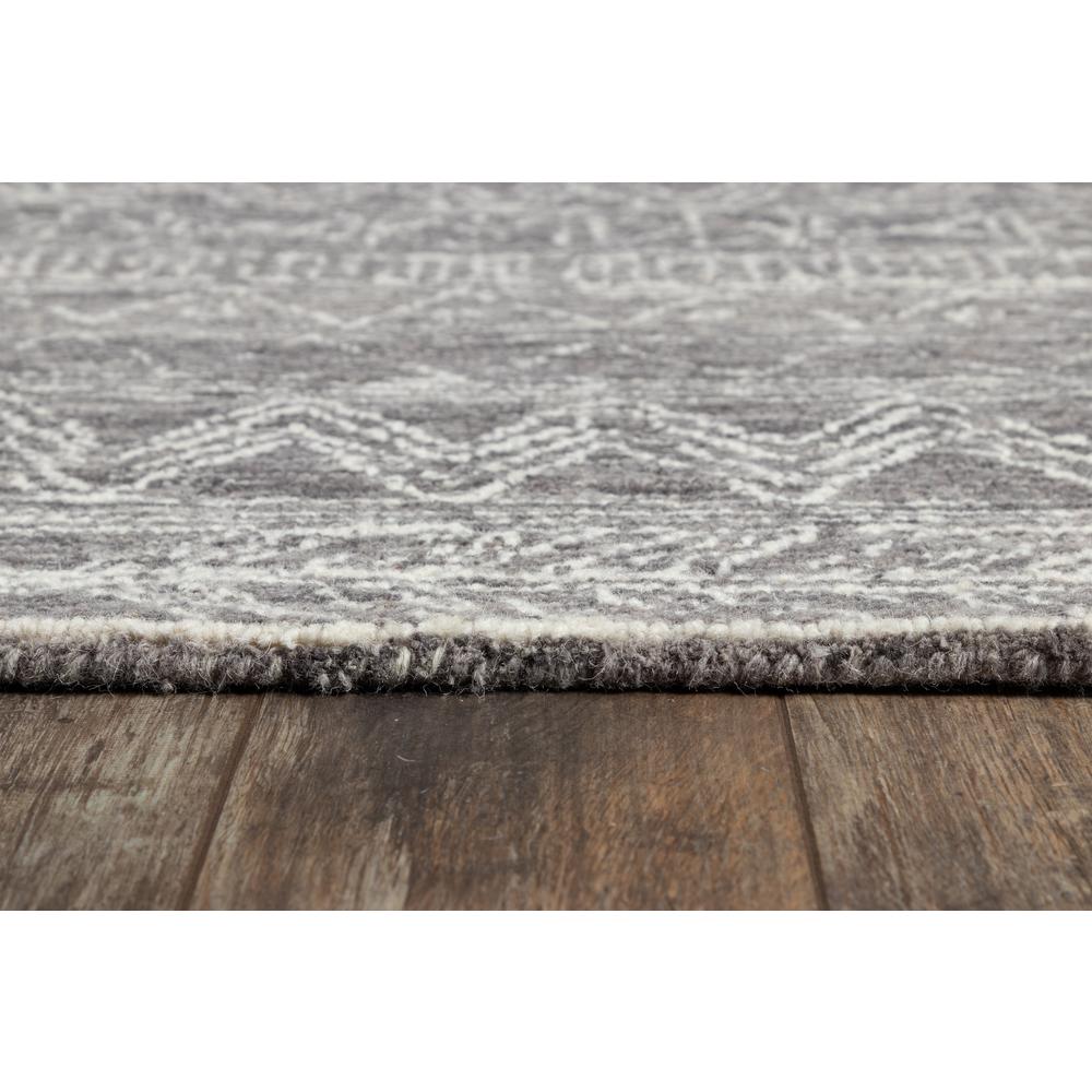 Contemporary Rectangle Area Rug, Grey, 3'6" X 5'6". Picture 3