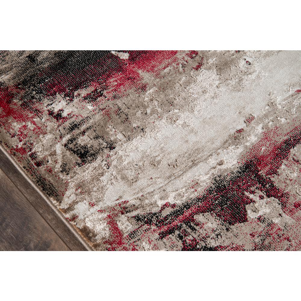 Contemporary Rectangle Area Rug, Red, 3'3" X 5'. Picture 3