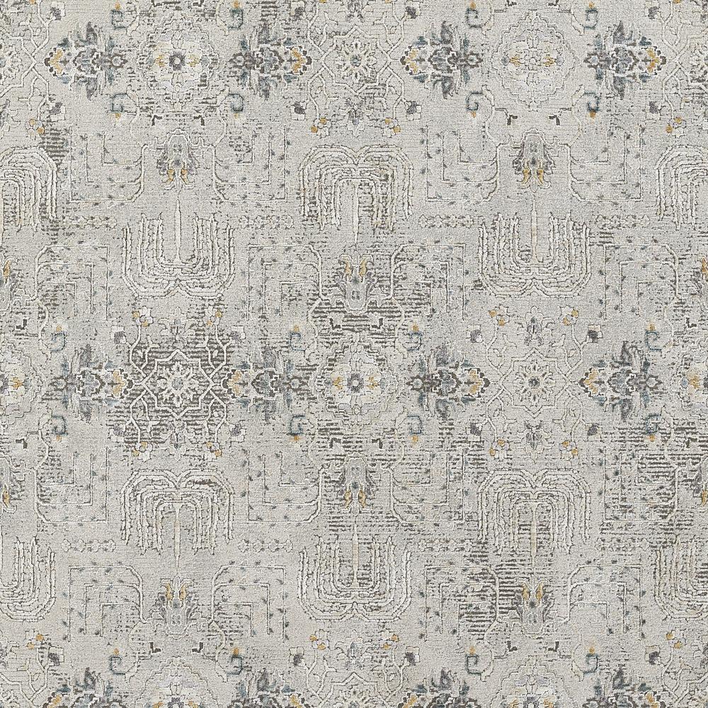 Traditional Rectangle Area Rug, Grey, 5'3" X 7'6". Picture 5