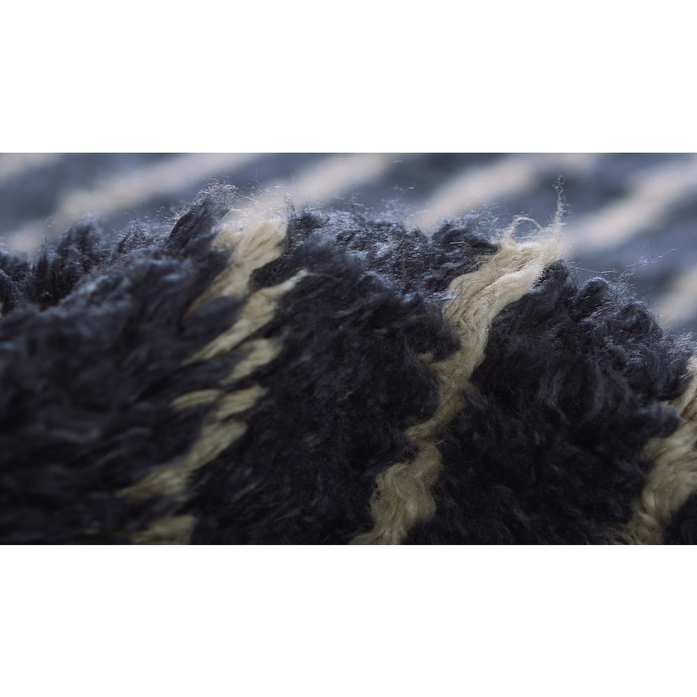 Contemporary Runner Area Rug, Navy, 2'6" X 8' Runner. Picture 4