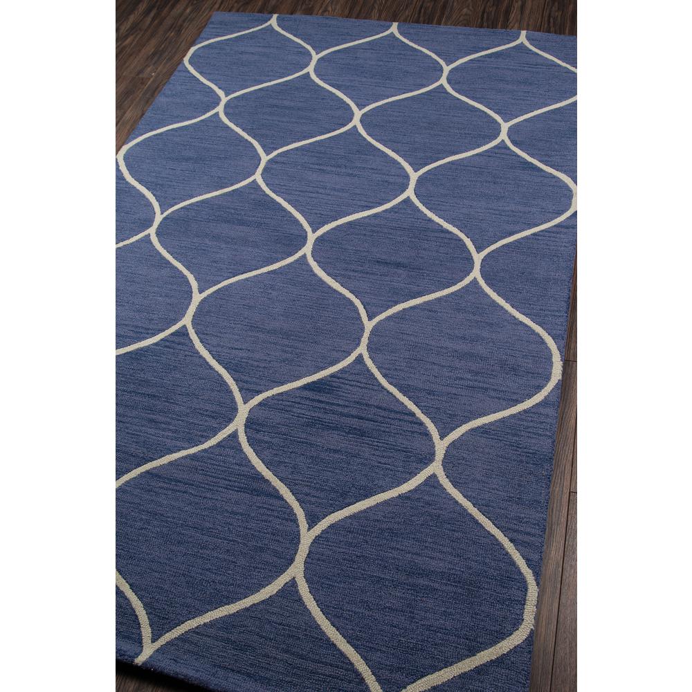 Contemporary Rectangle Area Rug, Blue, 3'9" X 5'9". Picture 2