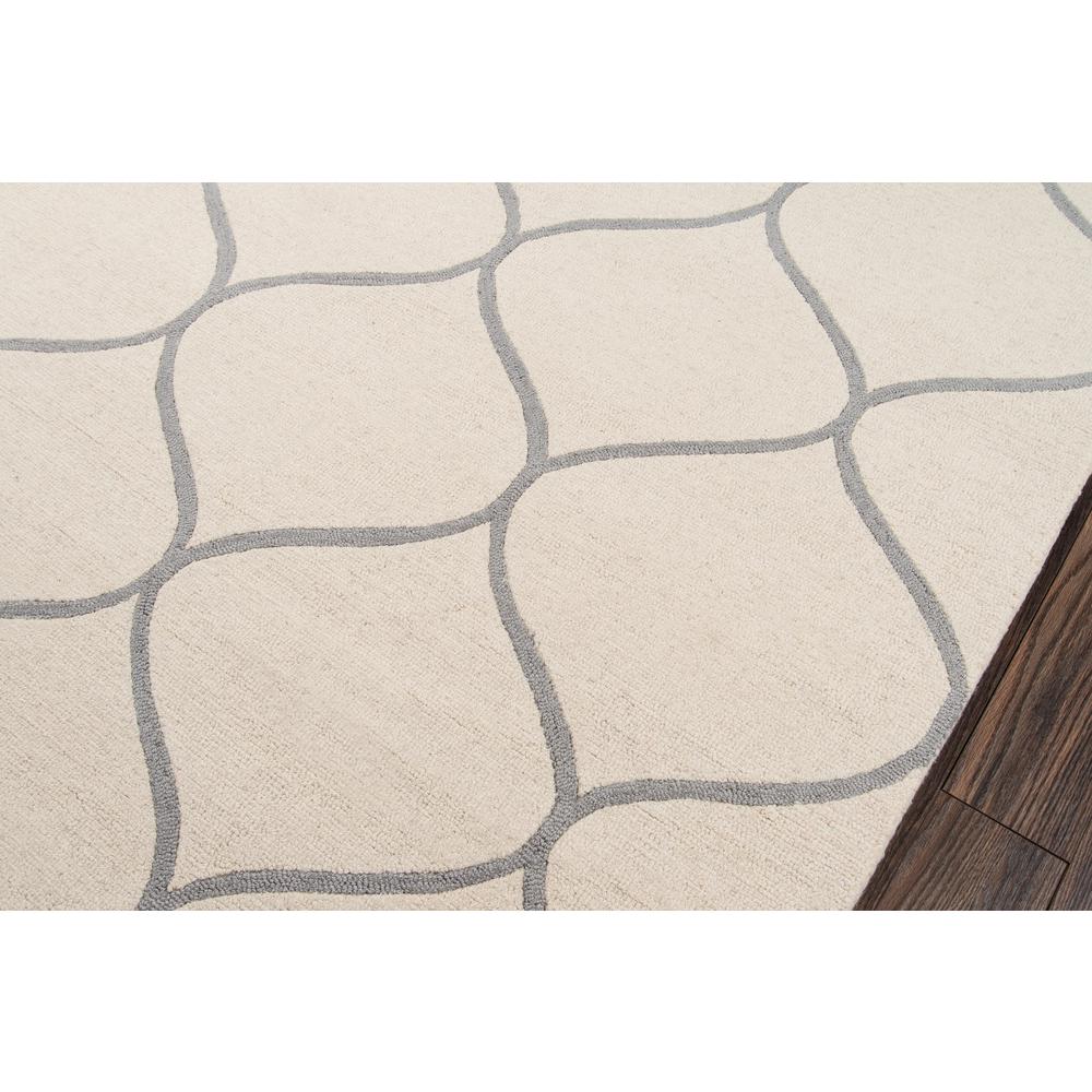 Contemporary Rectangle Area Rug, Ivory, 3'9" X 5'9". Picture 3