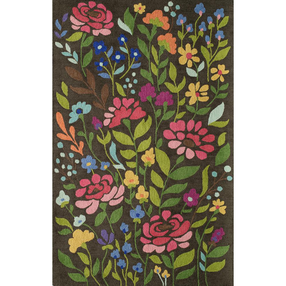 Casual Rectangle Area Rug, Brown, 3'9" X 5'9". Picture 1