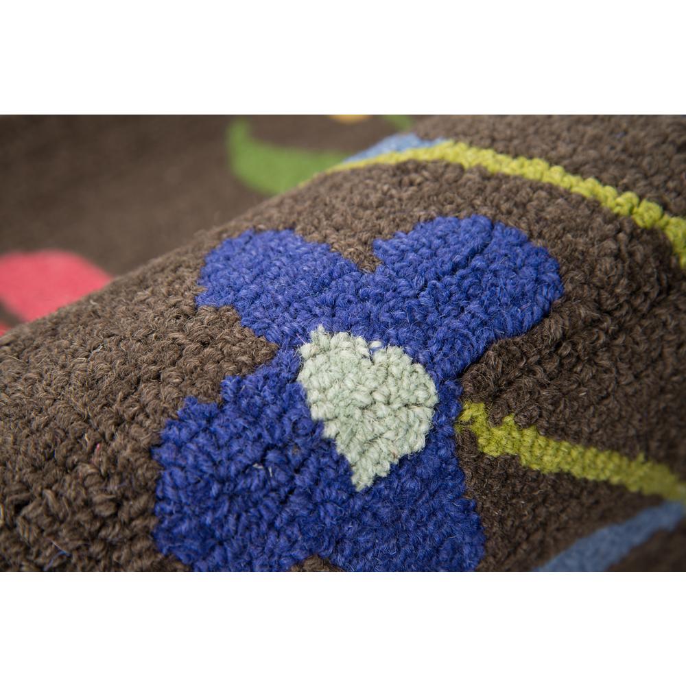Casual Rectangle Area Rug, Brown, 3'9" X 5'9". Picture 4