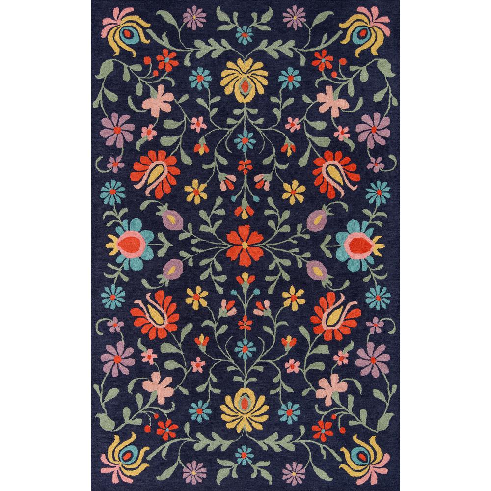 Casual Rectangle Area Rug, Navy, 3'9" X 5'9". Picture 1