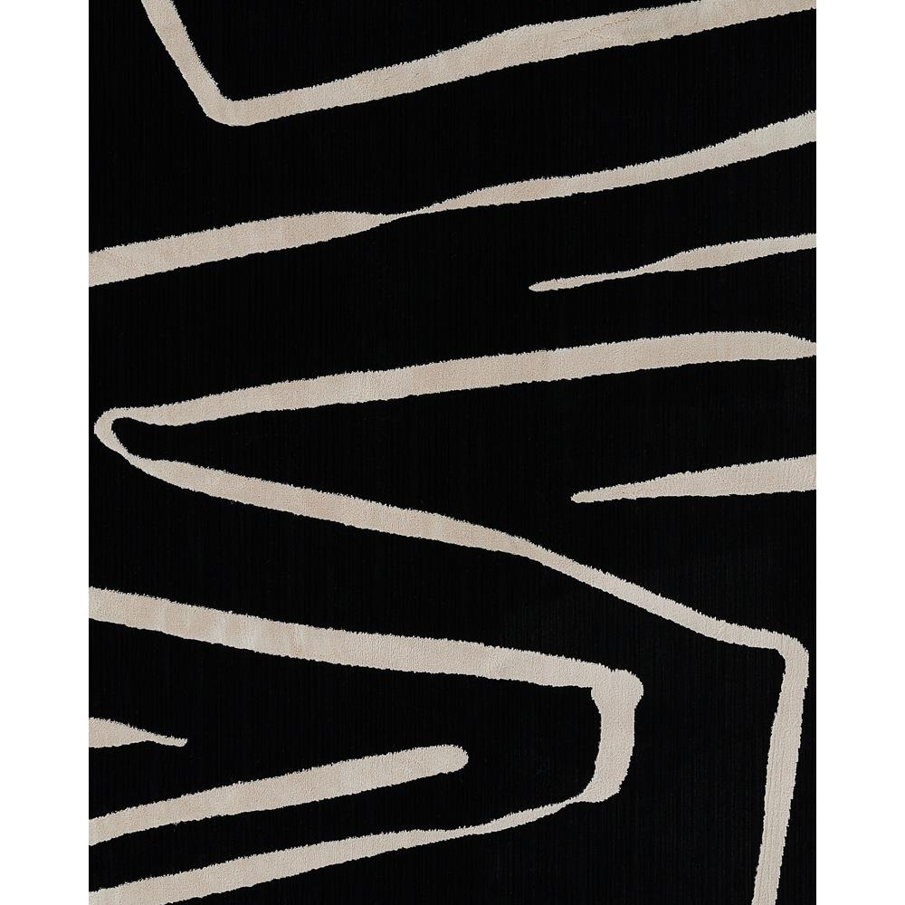 Contemporary Rectangle Area Rug, Black, 3'11" X 5'7". Picture 7
