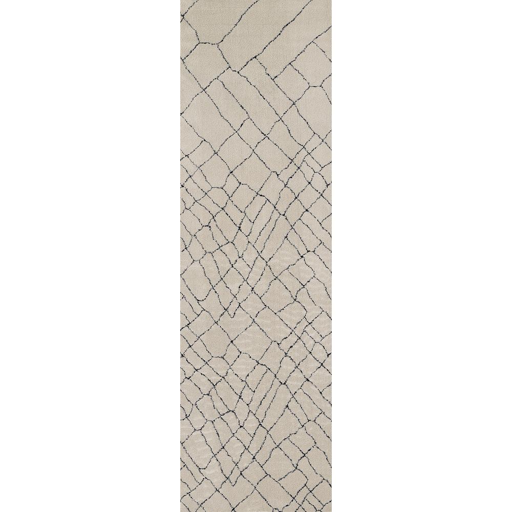Contemporary Rectangle Area Rug, Ivory, 3'11" X 5'7". Picture 5