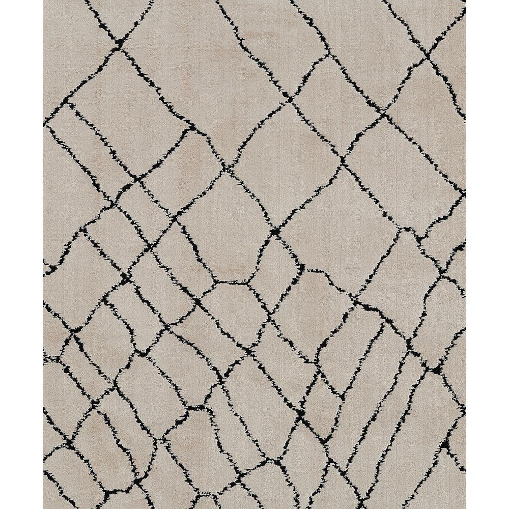 Contemporary Rectangle Area Rug, Ivory, 3'11" X 5'7". Picture 7