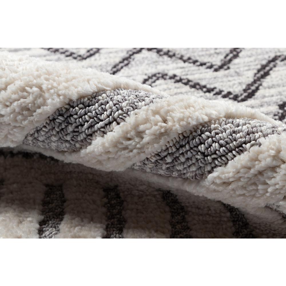 Contemporary Runner Area Rug, Grey, 2'3" X 10' Runner. Picture 4