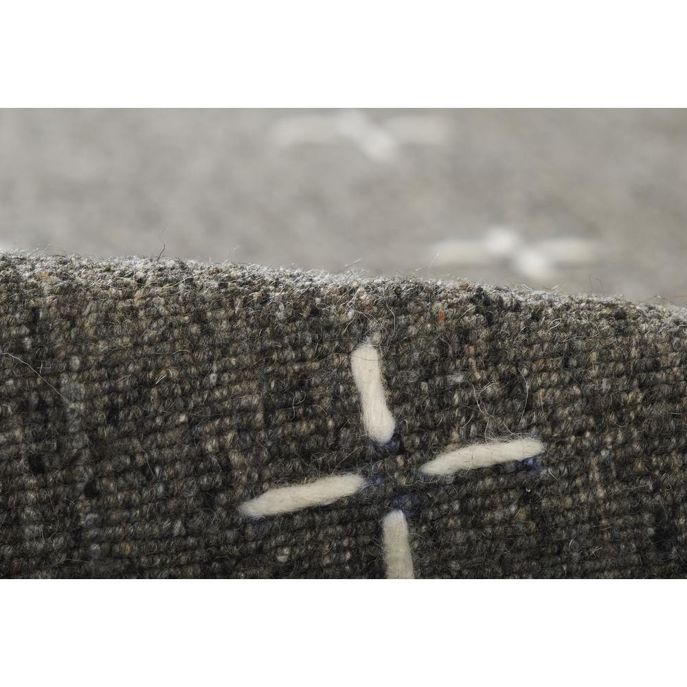 Contemporary Rectangle Area Rug, Charcoal, 5' X 8'. Picture 4