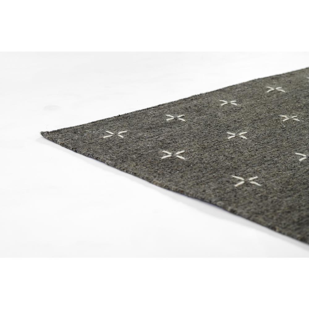 Contemporary Rectangle Area Rug, Charcoal, 5' X 8'. Picture 6