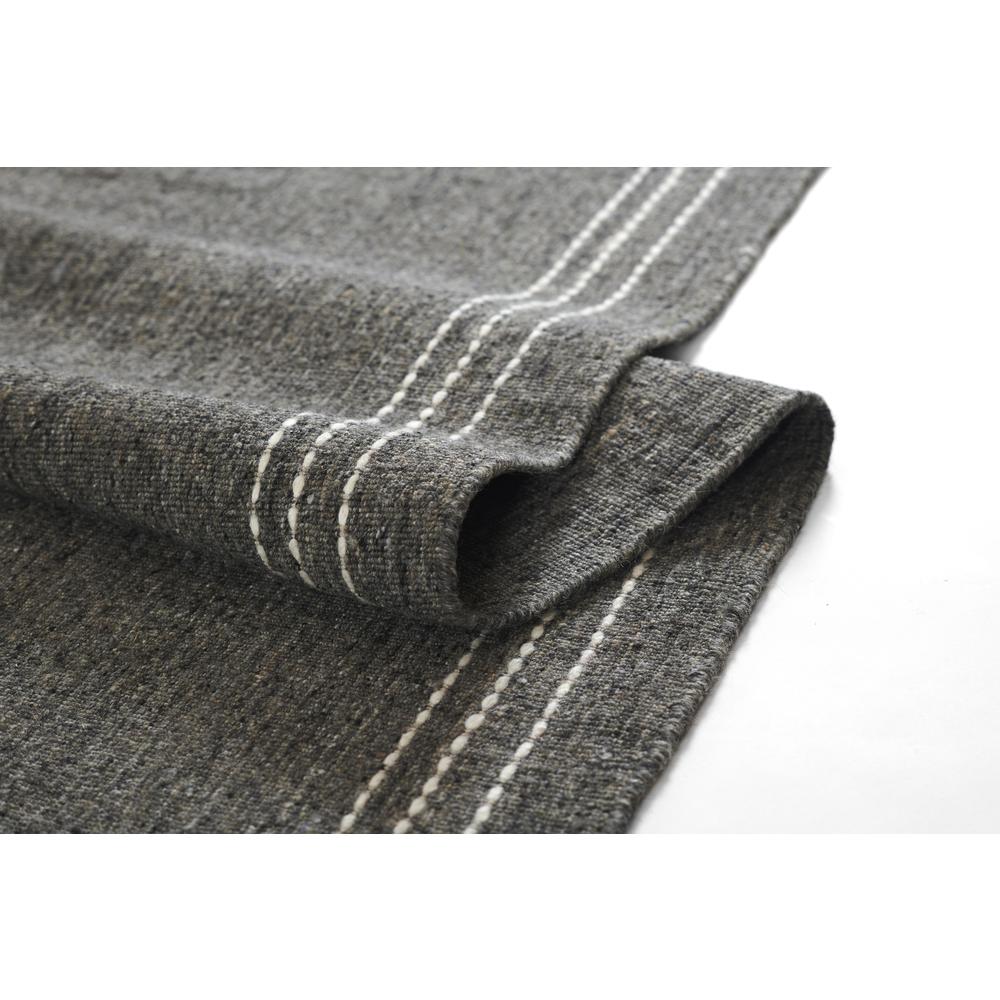 Contemporary Rectangle Area Rug, Charcoal, 5' X 8'. Picture 9