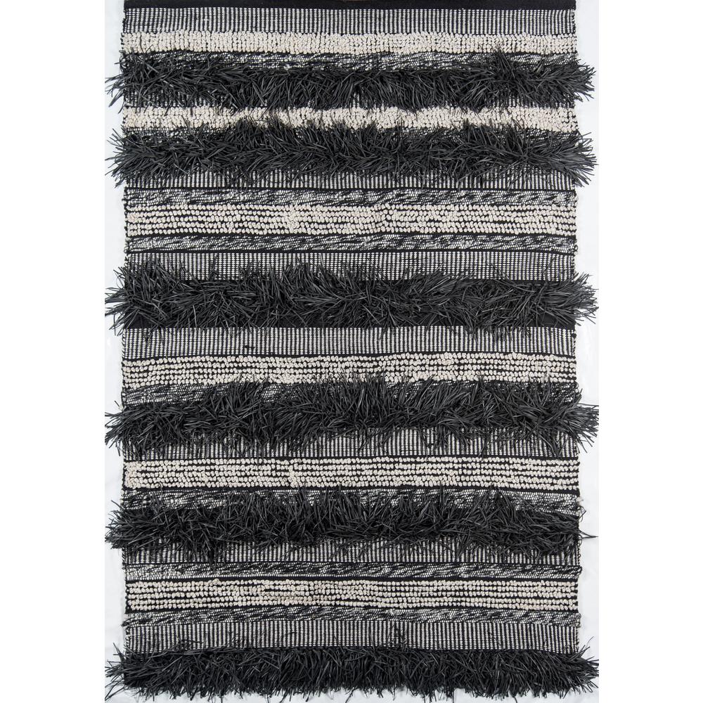 Contemporary Rectangle Area Rug, Black, 5' X 7'6". Picture 1