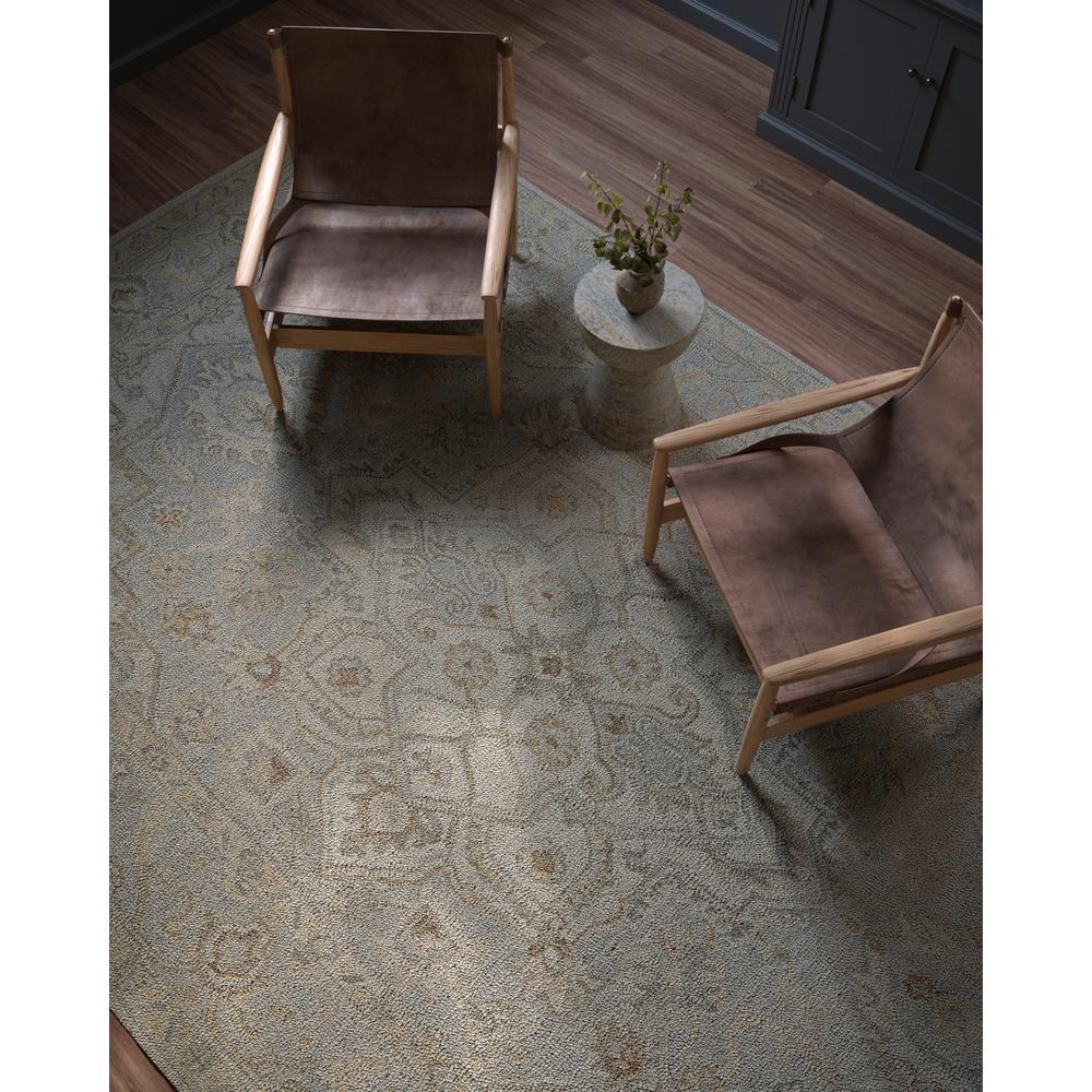 Traditional Rectangle Area Rug, Light Blue, 5' X 8'. Picture 8