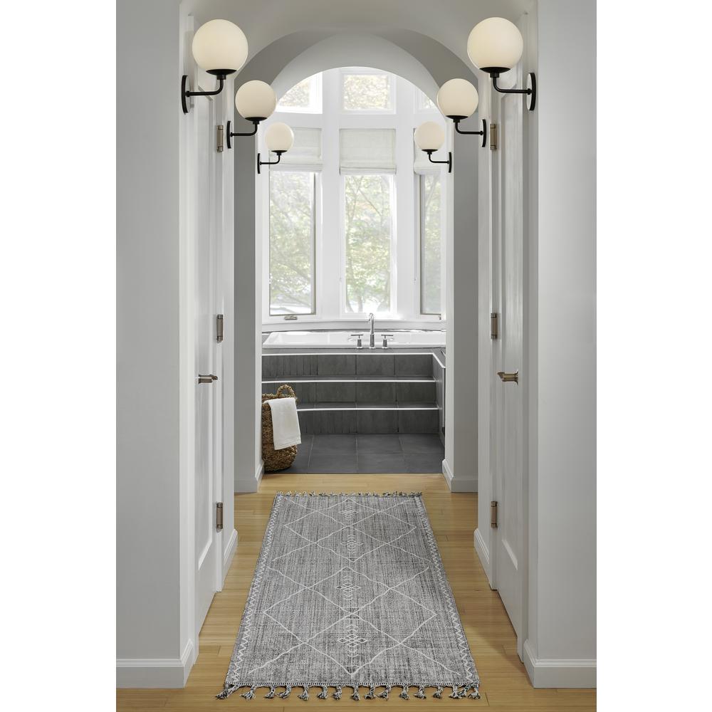 Contemporary Rectangle Area Rug, Grey, 7'10" X 10'2". Picture 11