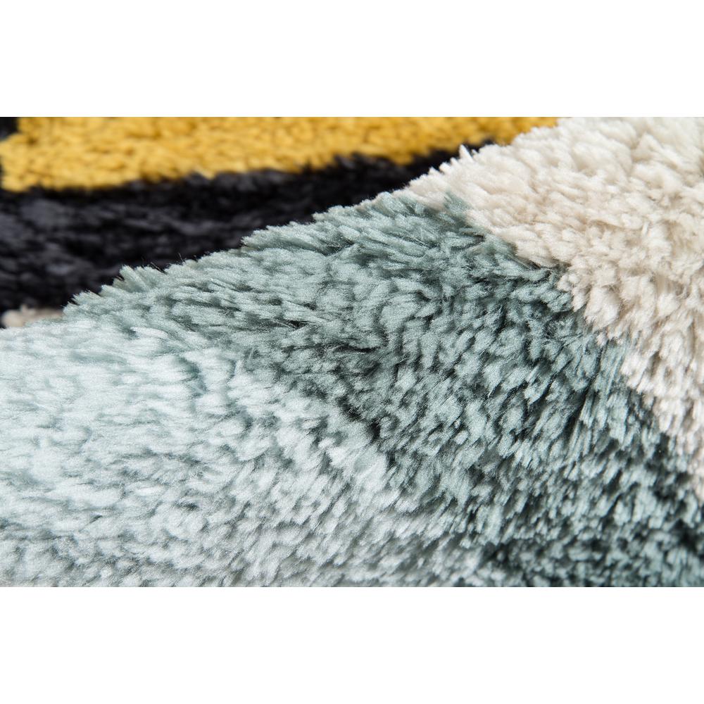 Modern Rectangle Area Rug, Blue, 3'6" X 5'6". Picture 4