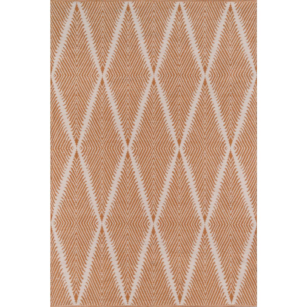 Contemporary Rectangle Area Rug, Orange, 3'6" X 5'6". Picture 1