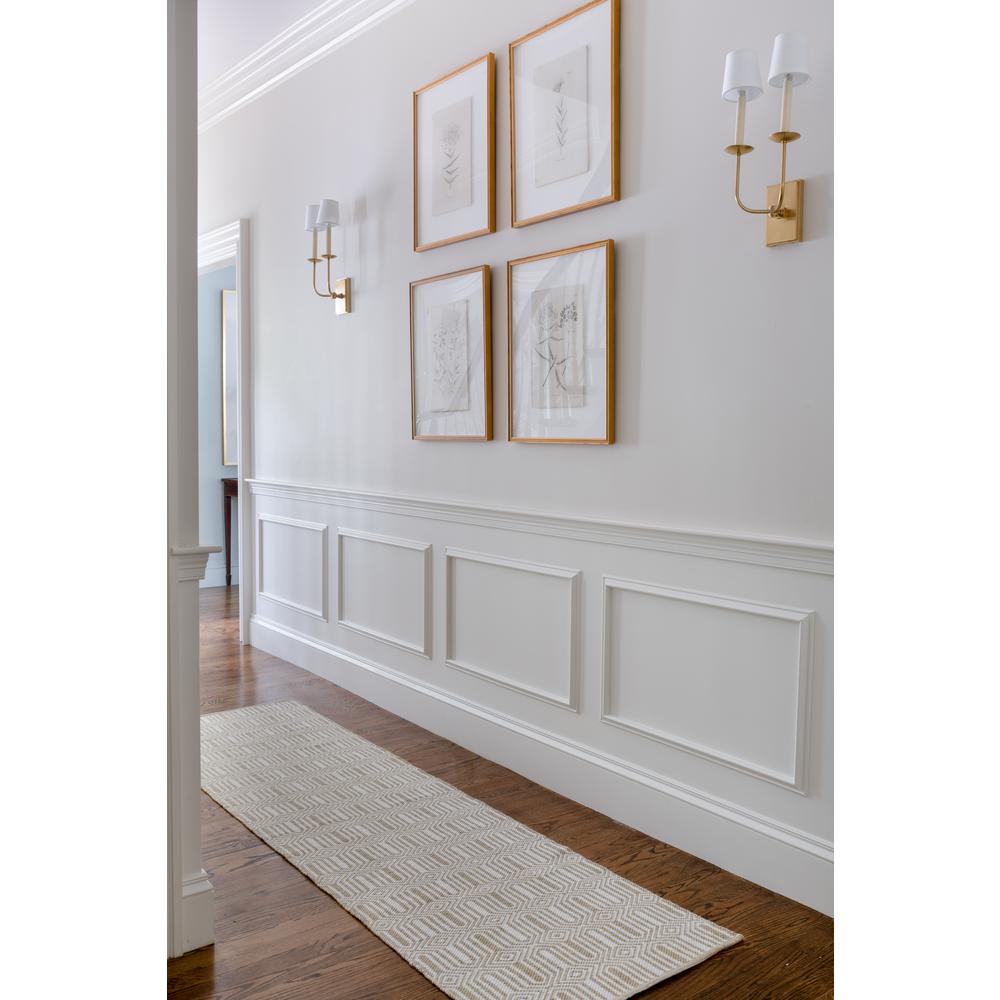 Contemporary Runner Area Rug, Beige, 2'3" X 8' Runner. Picture 15