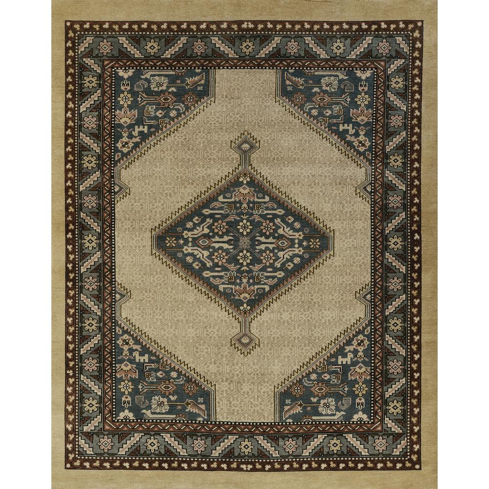 Traditional Rectangle Area Rug, Blue, 8' X 10'. Picture 1