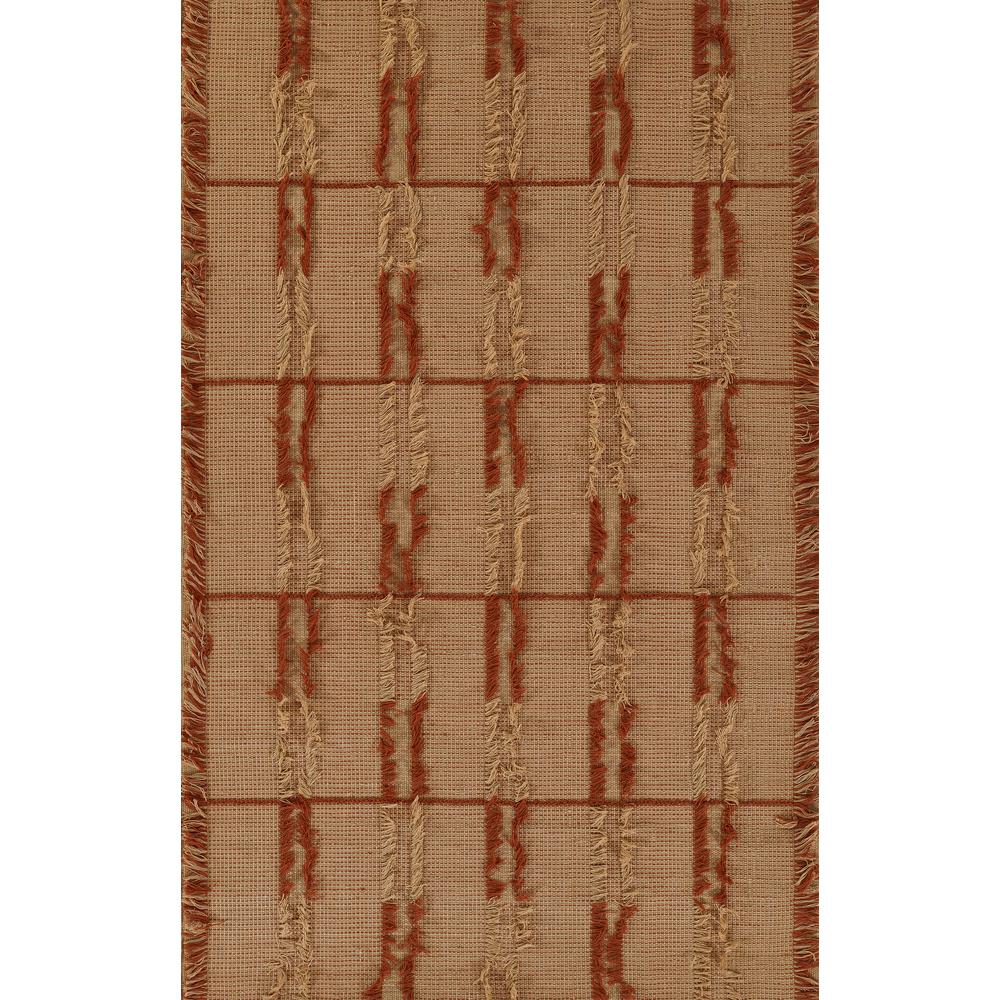 Contemporary Rectangle Area Rug, Terra Cott, 3'6" X 5'6". Picture 1