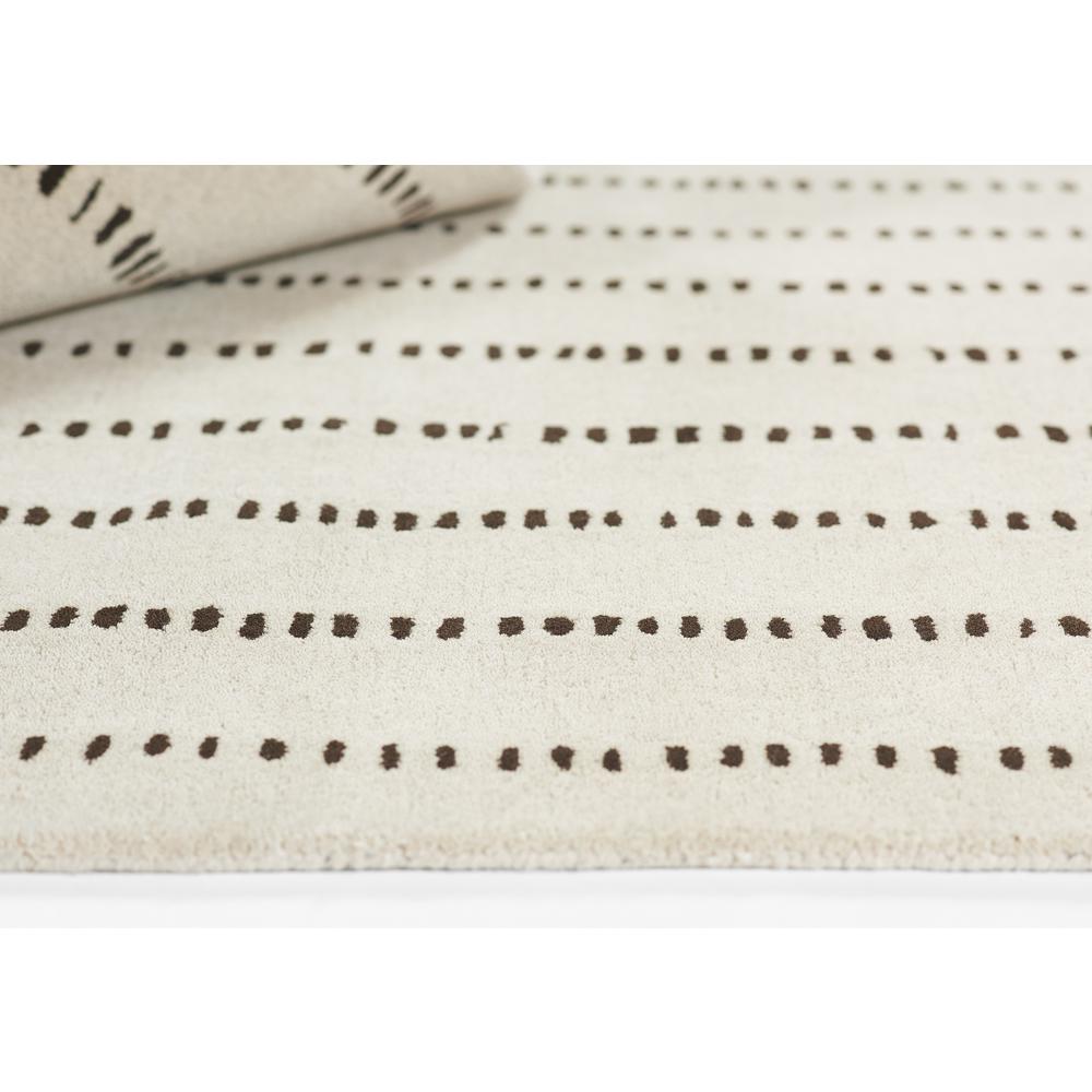 Contemporary Rectangle Area Rug, Ivory, 3'6" X 5'6". Picture 7