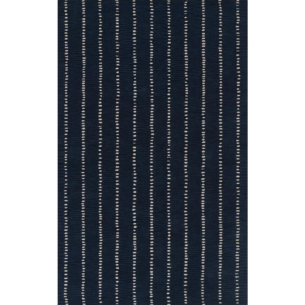 Contemporary Rectangle Area Rug, Navy, 3'6" X 5'6". Picture 1