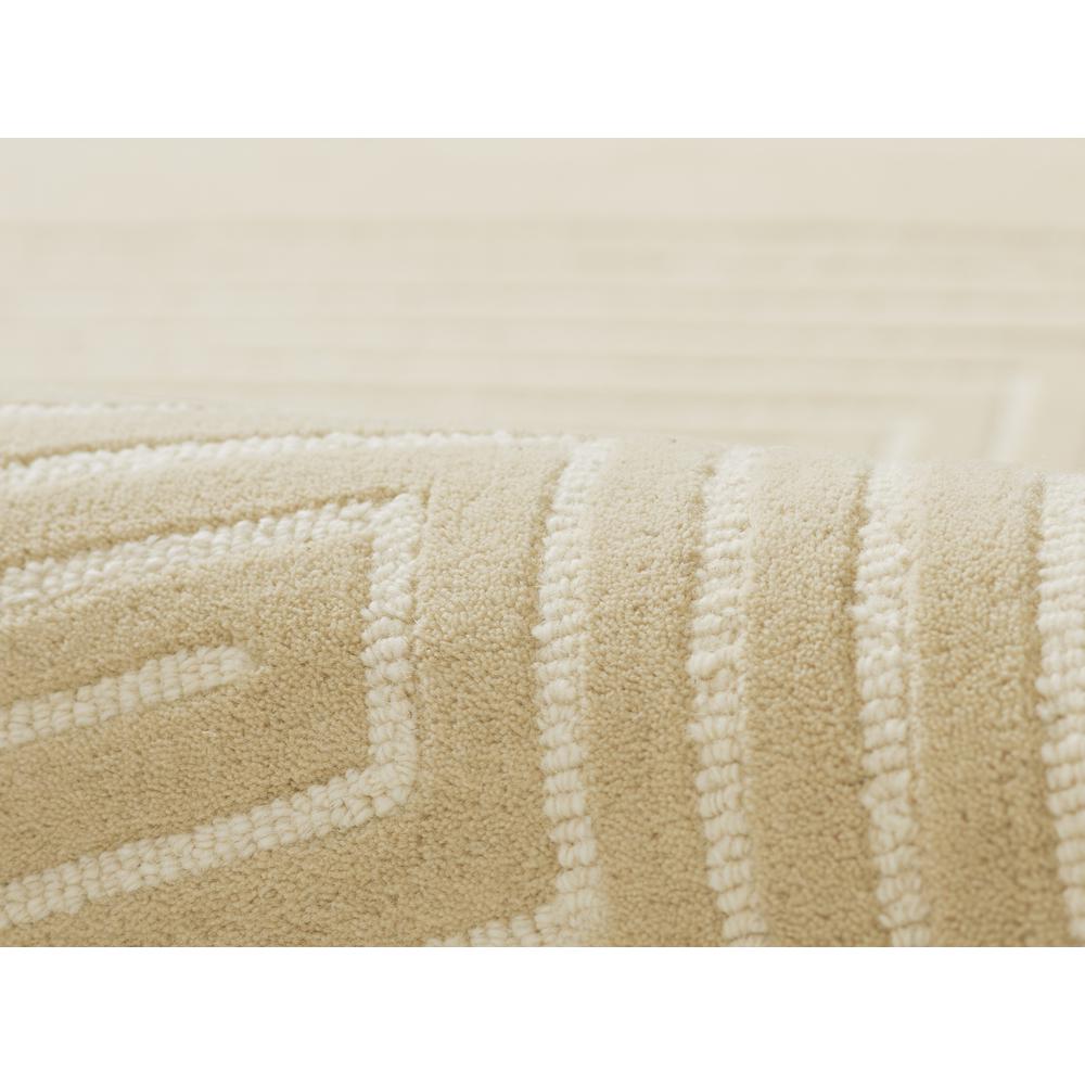 Contemporary Rectangle Area Rug, Beige, 3'6" X 5'6". Picture 4