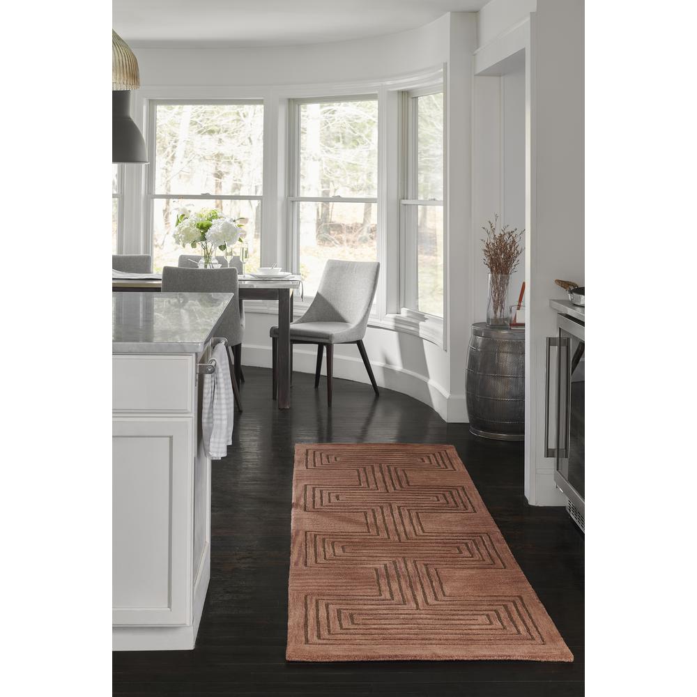 Contemporary Rectangle Area Rug, Copper, 3'6" X 5'6". Picture 13