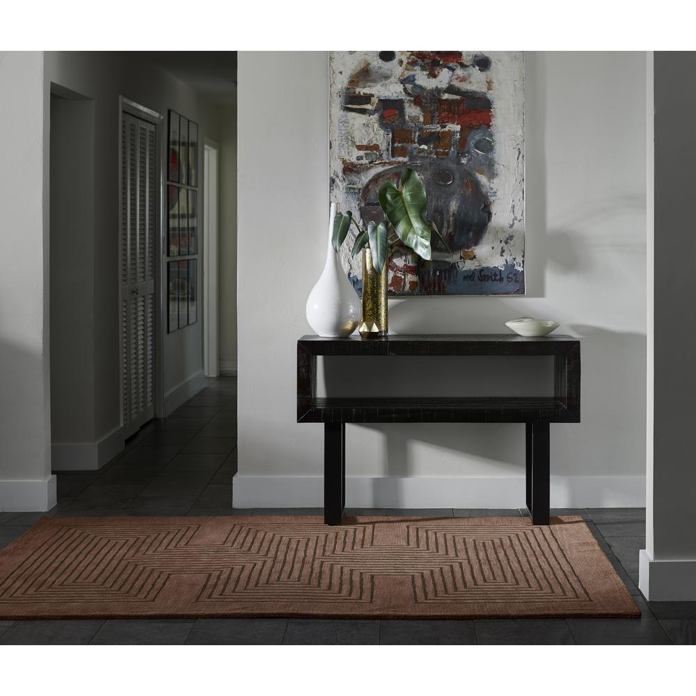 Contemporary Rectangle Area Rug, Copper, 3'6" X 5'6". Picture 8